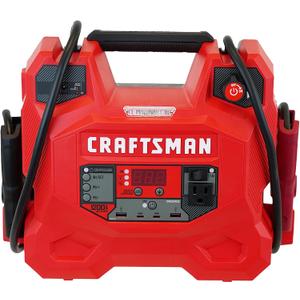 CRAFTSMAN Jump Starter and Portable Power Station, 100-PSI Air Compressor, CMXCESM256, 5-in-1, 1200 Amps, 12 Volt, 200 Continuous Watt Inverter, DC Outlet, AC Outlet, 4 USB Ports