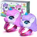 Walkie Talkies for Kids, 2 Pack - Wrist Watch Kids Walkie Talkies, Magical Pony Toddler Walkie-Talkie Toys, 2-Way Radios with Clear Sound, Ideal Gift for Girls & Boys Ages 3-12 (2Pcs-Pink + Purple)