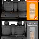 Seat Covers for Toyota 4Runner 2011-2024, (5 Seats Only) (Not Fit 7 Seats)Full Set Full Coverage Waterproof Leather Covers for 2012 2013 2014 2015 2016 2017 2018 2019 2020 2021 2022 2023 Accessories