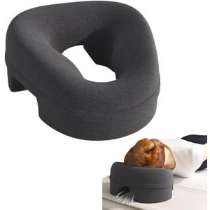 Face Down Pillow for Massage - Massage Headrest for Bed, Face Down Pillow for Sleeping, Post-Eye Surgery Recovery, and Beach Tanning, Massage Tools. (Black)