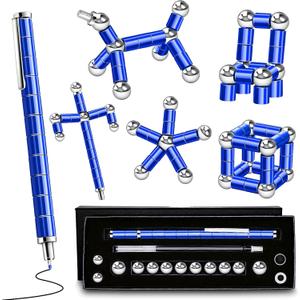 Magnetic Fidget Pen Toys for Teens - Unique Birthday Gifts for Young Men Fun Gifts for Teenage Boys Girls Novelty Christmas Stocking Stuffers Adults Cool Gadget Stuff for 14 15 16 17 18 Year Old Boy (Blue)