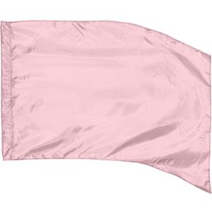 Light Pink Color Guard Flag, Curved Rectangle Solid Color Flag for Practice, Made of Easy to Clean Polyester Habutai