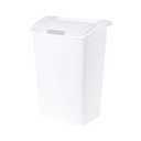 Rubbermaid,White Dual-Action Swing Lid Trash Can, 11.25 Gallon, for Home/Kitchen/Bathroom/Garbage