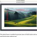 22x34 Picture Frame Black Solid Wood Poster Frame 18X30 with White Mat & Hanging Hardware Fits 22x34 or 18x30 photo frame (T23B2234W1830)