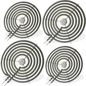 UPGRADED WB30M1 WB30M2 Electric Stove Burners Compatible with GE Hotpoint Stove Coil Element,Electric Range Burner Stove Coil for GE Stove Burner Replacement Parts Stove Top Element Burner (4 Pack)