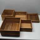 6 Pack Wooden Buffet Risers Rustic Wood Cupcake Stand Catering Supplies Buffet Display with Mini Signs Food Risers for Buffet Table Dessert Display Stand for Home Decor Party Wedding Birthday