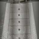 Meangood White Jewelry Box Wood for Women, 6-Layer Large Organizer Box with Mirror & 5 Drawers for Rings, Earrings, Necklaces, White