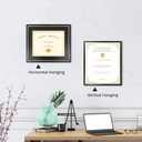 15x18 Diploma Frame for 11x14 Certificate/Document/Picture with Black and Gold Mat, Solid Wood Degree Frame, UV Protection Acrylic Wall Display