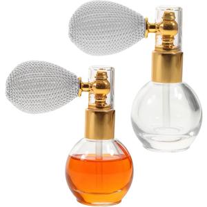 Travel Spray Bottle 2pcs Spray Perfume Bottle Vintage Refillable Empty Bottle Fine Water Mister for Beauty Highlighter Shimmer Cosmetic Random Color Travel Perfume