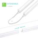 3FT LED Shop Light, 15W 1500lm Super Bright 6500K, Linkable T5 LED Fixture and Under Cabinet Lights, Corded Electric with Built-in ON/Off Switch (2 Pack)