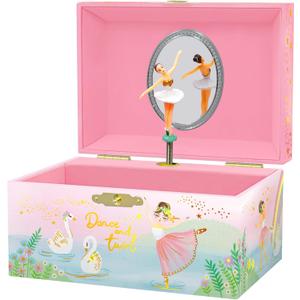 Giggle & Honey Musical Ballerina Jewelry Box for Girls - Kids Music Box with Spinning Ballerina, Ballet Birthday Gifts for Little Girls, Jewelry Boxes - Ages 3-10