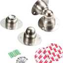 Door Stopper,2 Packs Mini Magnetic Door Stop for Heavy Duty Door,Stainless Steel Ultra-Short Soft Catch Door Stop to Hold Keep Door Open Securely (No need for punching)