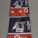 Ufocusmi 4th of July Decorations Let Freedom Ring Banner, Red White and Blue Happy 4th of July Yard Sign, Patriotic Party Decor 9.8 x 1.6 ft, Set of 2