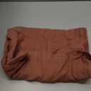 MIULEE Decorative Linen Euro Sham Pillow Covers 24x24 Rust Red Boho Farmhouse Neutral Couch Throw Pillows for Bed Pack of 2 Accent Modern Pillowcase Sofa Livingroom Home Decor