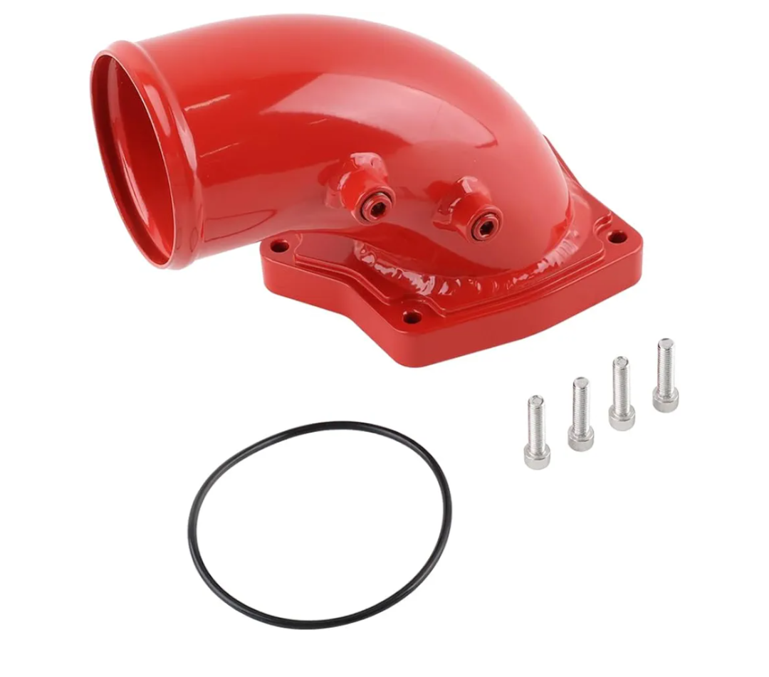 Red Intake Inlet Hose Compatible with 2005 2006 2007 Ford F250 F350 6.0l Diesel Turbo 6C3Z-6C640-A