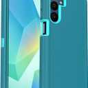 for Samsung Galaxy A16 5G Phone Case, 3-Layer 16ft Drop Protection, with Dustproof Port Cover, Full-Body Shockproof Heavy Duty Protective Phone Case, Teal