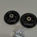 LOTOWELZON 2pcs Luggage Suitcase Replacement Wheels, 50/64/70/75/84/90mm Rubber Inline Roller Skate Wheels with 8mm(0.31") ABEC-7 608ZZ Bearings Repair Kits (Black)