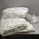 HoneiLife Floral Quilt King Size - 3 Pieces Microfiber Quilt Sets Lightweight Bedspreads Wildflower Coverlets Retro Bed Cover King Quilt Bedding Set All Season Quilts (King-106"x 96", Green & White)