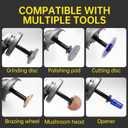 Angle Grinder Attachments Kit with 3 Extension Rods (5.5"/4"/3"), 4 Sets Flange Nut Assemblies & 2 Spanner Wrench - 5/8"-11 Thread Compatible with DeWalt Milwaukee Makita Bosch Grinder Accessories