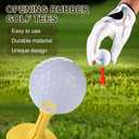 3 x Premium Rubber Golf Tees for Hitting Mats, Unbreakable Golf Mats Tee for Driving Range, Excellent Durability and Stability Opening Rubber tees, Golf Accessories, Golf Gift