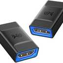 Cable Matters 2-Pack 48Gbps HDMI 2.1 Coupler for 8K@60Hz / 4K@240Hz with HDR, 8K HDMI Extender, Female to Female Adapter, Black