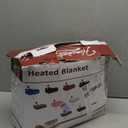 Homemate Electric Heated Blanket Twin Size - 62"x84" Heating Blanket Twin Size 1/2/4/6/8 Hours Auto-Off 10 Heat Level Over-Heat Protection Flannel Sherpa ETL Certification (01 - Light Grey)