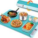 Food Warming Mat, Upgraded Graphene Fast Full Surface Heating Electric Warming Tray with 6 Level Adjustable Temperature & 6 Hours Timer, Rollable Food Warmer for Parties Buffet Everyday Use