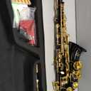 Alto Saxophone Eb for Beginners - Complete Saxophone Kit with Hard Case, Mouthpiece, Neck Strap, Reeds, Cleaning Kit - Ideal for Students & Professionals (Black)