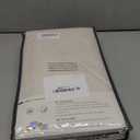 100% Blackout Shield Linen Blackout Curtains for Bedroom 84 Inches Long, Back Tab/Rod Pocket Living Room Drapes, Thermal Insulated Blackout Curtains 2 Panels Set, 50" W x 84" L, Cream