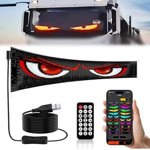 Devil Eyes Panel for Car, Flex Window LED Sign Display Screen for Car Eyes, Programmable LED Matrix Panel