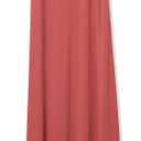 Amazon Essentials Women's Jersey Standard-Fit Short-Sleeve Crewneck Side Slit Maxi Dress (Previously Daily Ritual) (XX-Large, Brick Red)