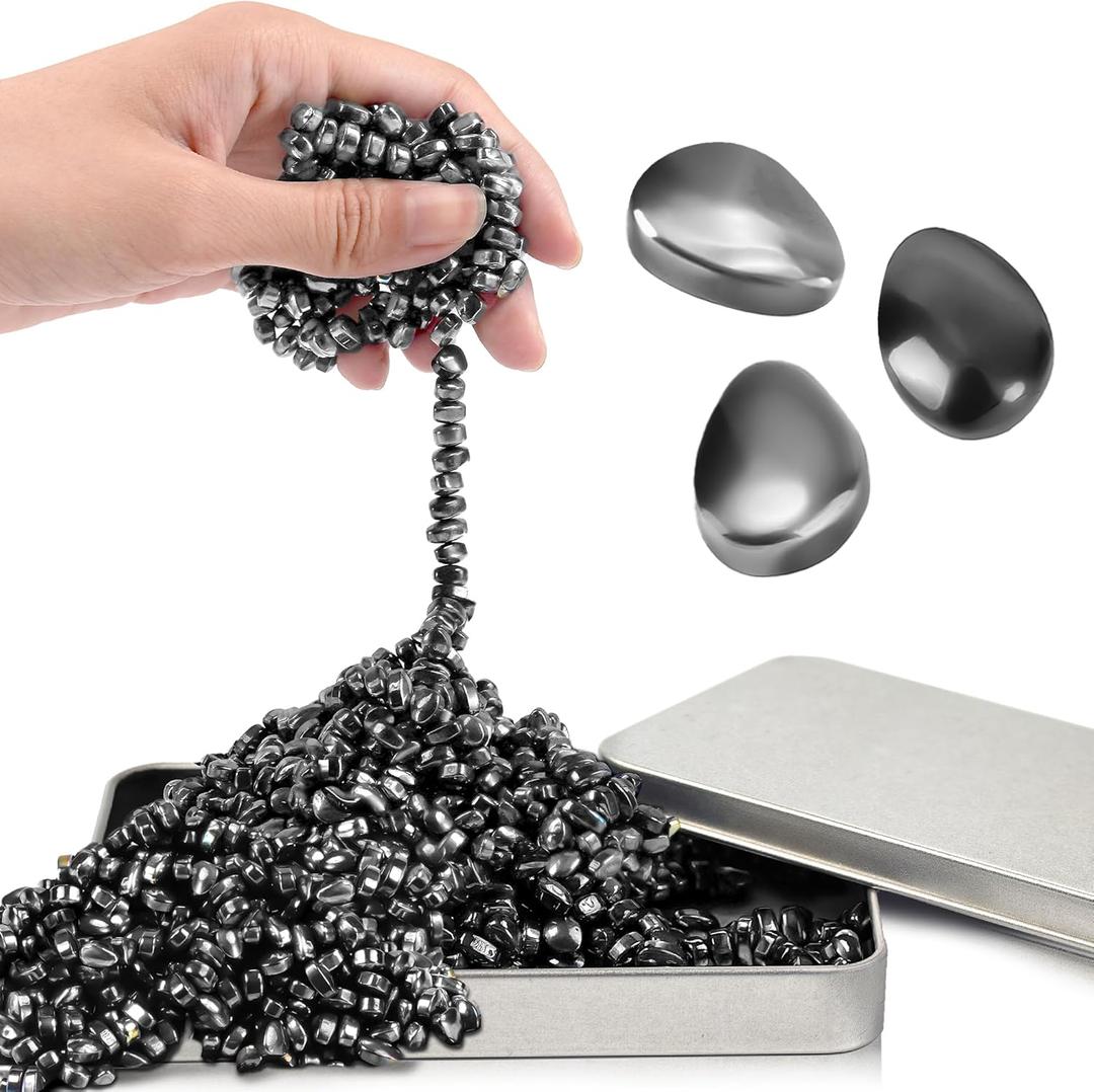 Easter Basket Stuffer Gifts for Teens Boy, 500pc Fidget Toy for Adult Men Sensory Autism ADHD Office Desk Stress Anxiety Fidgets Putty Beads Balls Stones Cool Gadget for Teen Girl Valentines Day (Black)