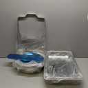 IMACONE Chafing Dish Buffet Set 2 Pack, 8 QT Rectangle & 5QT Round Stainless Steel Chafer for Catering, Chafers and Buffet Warmer Sets w/Food & Water Pan, Lid, Fuel Holder for Event Party Holiday