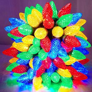 C9 Led Christmas Lights Outdoor Christmas Decorations Commerical Grade 50Led 33ft Christmas Tree Lights Set for Indoor Outdoor Wedding, Holiday, Party, Home Christmas Decorations(Multicolor)