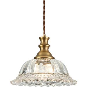 HDDFL Glass Pendant Lights Modern Pendant Lighting Fixtures 11.8 in Brushed Finish Hanging Lamp for Kitchen Island Bedroom Dining Room Coffee Shop Hallway Hotel Living Room (Matte Brass)