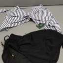 Blooming Jelly Womens High Waisted Bikini Sets Drawstring Tummy Control Swimsuits Crisscross Tie Back Bathing Suit, Size M