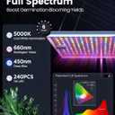 LETPOT 100 Watt (Max 120W Output) Grow Lights for Indoor Plants Full Spectrum, Smart APP, 8-Level Adjustable Light, Hanging & Standing, 270 Foldable, 360 Rotation, 2x3,3x4,18000 Lumens, High ppfd
