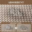 RESARE Non Slip Bath Mat - Machine Washable Bathroom Rug, Super Absorbent, Quick Dry, Soft and Supportive, 17"x24", Brown