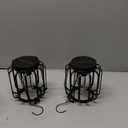 Solar Hanging Lanterns Outdoor: 2 Pack Metal Solar Hanging Lights with Hook, Bright - Warm Waterproof LED Lanterns for Outside, Classic Decorative Solar-Powered Light for Yard Garden Patio Porch Decor