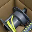 Masterplug 3ft Cord Reel, Retractable Extension Lead with Winding Handle, Safety Overload Circuit Breaker and Power Switch, 4x Grounded Outlets, 13amps, 14AWG Cable