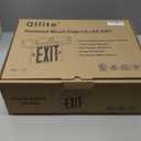 Qllite LED Exit Sign LED Edge-Lit Exit Sign Emergency Light with Battery Backup Recessed Mount Edge Aluminum Housing Double Side/Mirror Acrylic Panel Green Letters, UL Listed, 120-347V Commercial Use