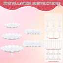 12-Pack Dessert Table Display Set, 6 Cupcake Stands and 6 Dessert Trays, Plastic Dessert Display Stands and Cake Stand, Treat Table Displays Set for Wedding, Baby Shower, Tea Party (White)