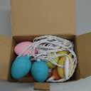 8.5Ft Easter Egg String Lights Outdoor, Easter Decorations String Lights with 10 LED Colorful Cracked Egg Lights Plug in, Hanging Pastel Easter Light for Spring Garland Party Yard Home Window Decor