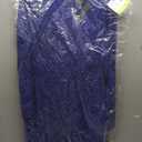 Adrianna Papell Long Sleeve Rose Beaded Cocktail Dress (Blue, M)