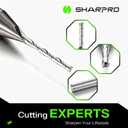 Spiral Upcut Router Bit 1/4 Inch Shank 1/16 Inch Cutting Dia. 1/2'' CL. Extra Long 2'' OVL. Carbide Upcut CNC Router Bit, Ideal for Wood Engraving and Plunging Applications