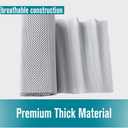 Shelf Cupboard Liner, Cabinet Drawer Liners Non Adhesive 12 Inches x 20 Feet for Kitchen Cabinets, Strong Grip Durable Non Slip for Storage Desks Kitchenware Tableware, Easy to Install, White