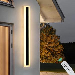 47 inch Modern Outdoor LED Wall Lights Exterior, 30W Long Wall Lighting Exterior Light Fixture, Dimmable Linear IP65 Waterproof White Acrylic for Corridor Villa Balcony Courtyard