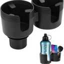 JINKEY Dual Cup Holder Expander for Car, 2 in 1 Multifunctional Large Car Cup Holder Expander Adapter with expanded 2.69"- 3.94" Adjustable Base for Bottles Cups Drinks Snack Organizer Holder