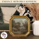 97 Decor 4x4 Vintage Picture Frame - Gold Antique Frame 4x4, Square Ornate Frames 4 X 4 With Glass Front For Tabletop Photo Display And Wall Hanging, Vintage Wall Decor