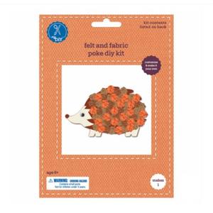 Hedgehog Felt & Fabric Poke DIY Kit Pack Of 2